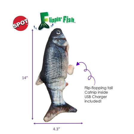 SPOT Flippin' Fish W/Usb Charger & Catnip 52138
